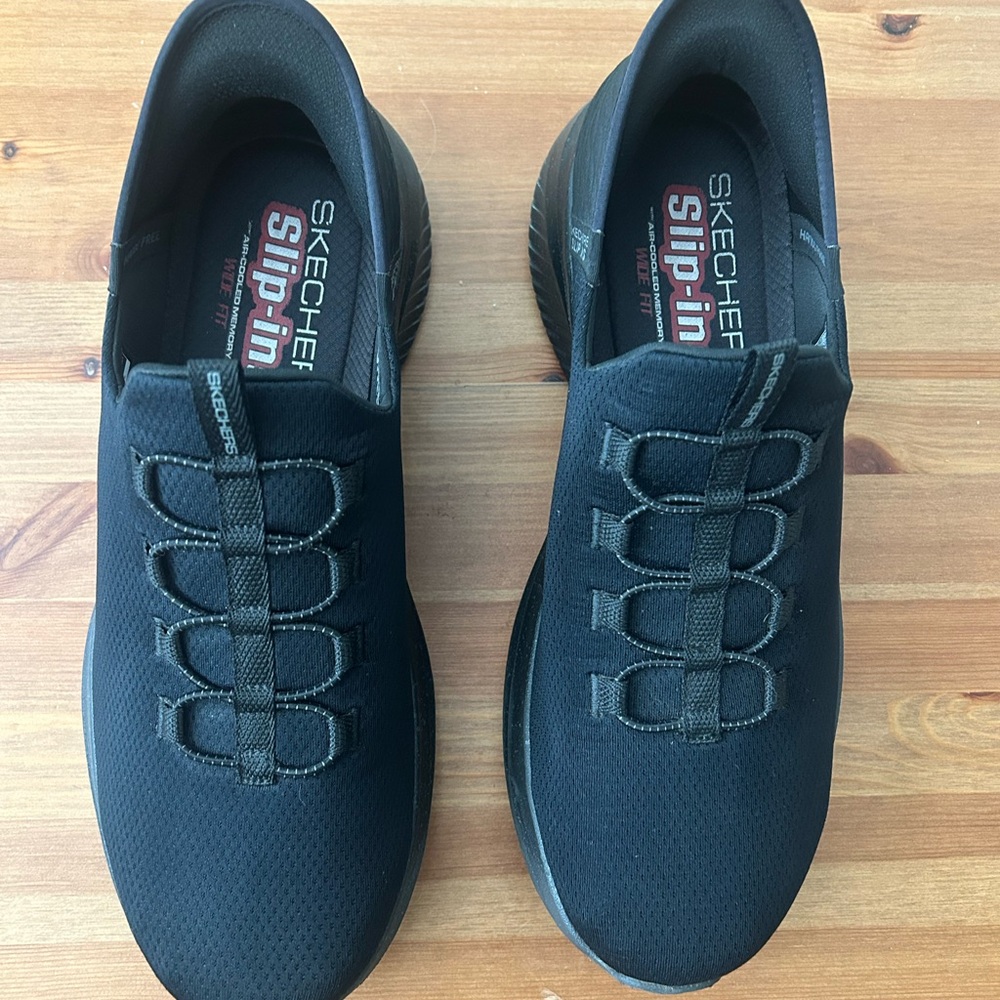 Skechers Black Slip-On Shoes